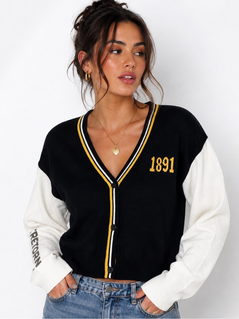Tretorn 1891 Sweden Varsity Knit Cardigan Retro-Inspired Sweater Medium
